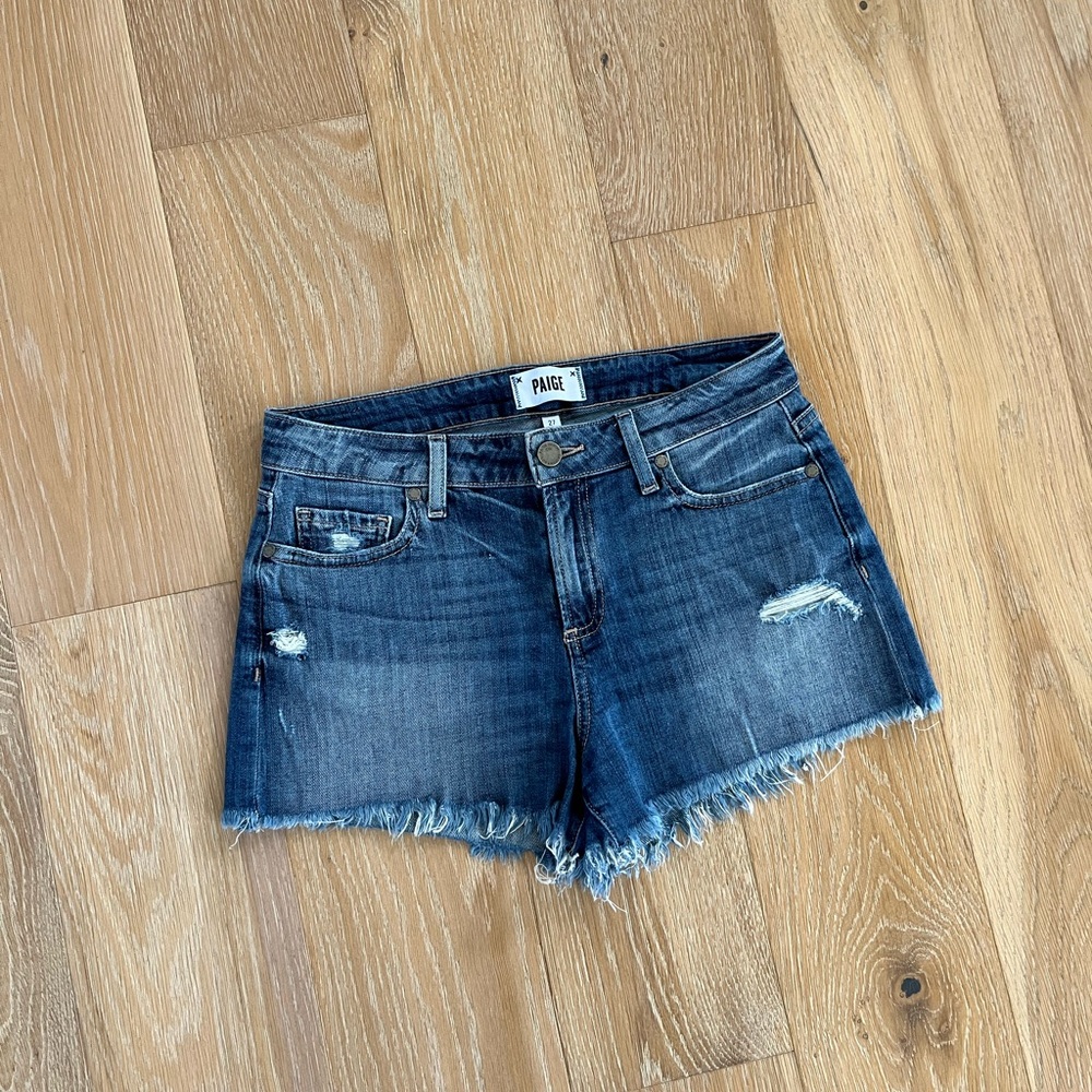 PAIGE Daryn Denim Cut-off Jean Shorts